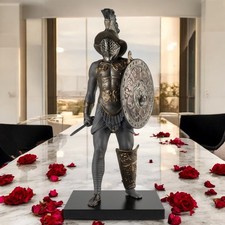 Lladró Gladiator Figurine Black Porcelain Roman Warrior Sculpture 01009497 picture