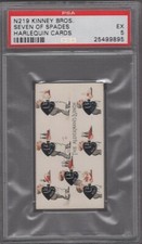 1888 N219 Kinney Bros. Harlequin Cards Seven of Spades Graded PSA 5 picture