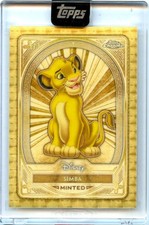 SIMBA 2025 TOPPS MINT DISNEY CHROME ENCASED GOLD SUPERFRACTOR SP 1/1 LION KING picture