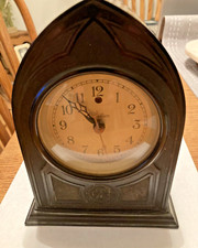 TELECHRON Cathedral M1 Bakelite Deco Desk Clock, needs cord repaired picture