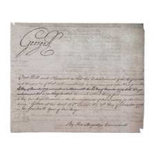 1773 King George III Signed Royal Warrant to Create Army American Revolution War picture