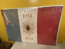 rare WW1 French Veteran’s Association France 1914 1918 Flag Banner Nance 5S7 picture
