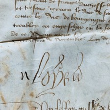 Louis XI promises his sister Yolande of France to defend her against Charles the... picture