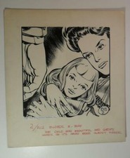 VINTAGE EDD CARTIER ORIGINAL ART 1949 HARRY WHITTINGTON BLONDE IN THE BAY picture
