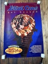 Ben & Jerry’s Phish Cone Get Hooked Poster 2006 Promo Vinyl Sticker 23x35 picture