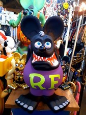Rat Fink Jumbo 24 Inch Coin Bank Figure Purple Black Statue Mooneyes Ed Roth JP picture