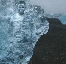  Moncler Italian Luxury Fashion Skiwear Print Ad, 2-Page, Camouflage Model, Ice  picture