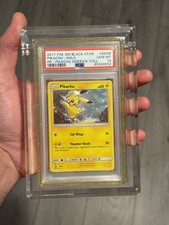 PIKACHU BLACK STAR PROMO SM98 2017 POKEMON HOLO PSA 10 LOW POP 27 GM 2.8% picture