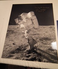 ***ED MITCHELL AUTOGRAPHED 16*20 SEARCHING FOR CONE CRATER.   picture