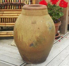 1952 Moutai vodka mcm chinese storage jar floor vase vtg terra cotta pottery jug picture