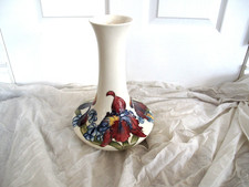 MOORCROFT ART POTTERY ORCHID WISTERIA VASE ANTIQUE 1940's LARGE SUPERB picture