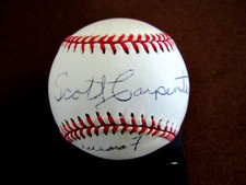 SCOTT CARPENTER AURORA 7 NASA ASTRONAUT SIGNED AUTO 1996 WS BASEBALL JSA LOA  picture
