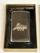 Vgt Brockway 1971 Zippo Slim Lighter- New Original Box Huskie Truck Logo Motors picture