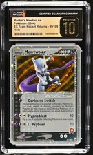 Rocket's Mewtwo ex EX Team Rocket Returns 99/109 CGC PSA 10 Pristine 10 POP 2 picture