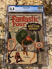 FANTASTIC FOUR #5 CGC 3.5 RARE WHITE PAGES NEVER PRESSED 1ST DR DOOM HOT GRAIL picture