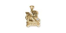 Puggle Angel Jewelry 14k Gold Handmade Puggle Pendant PGL31X-SNAPG picture