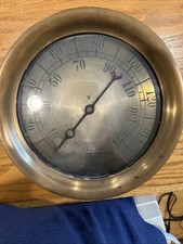 Large 10 3/4” 9.5 lb Brass CROSBY STEAM GAGE & VALVE CO., BOSTON, Pat 1908 As Is picture