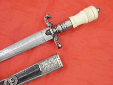 FINE ANTIQUE SILVER DAGGER GENUINE RUBY MEXICAN EAGLE General Porfirio Diaz Era picture