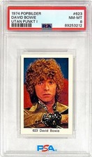 1974 POPBILDER DAVID BOWIE (RARE) PSA 8 *UTAN PUNKT* SCARCE ((HIGHEST GRADE)) picture