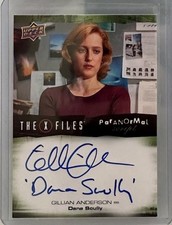 2019 X-Files UFO & Aliens On Card Auto Inscription Gillian Anderson Dana Scully picture