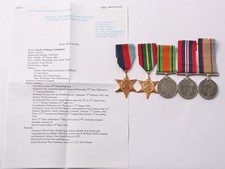 Australia WWII Pacific Died of Disease Medal Group C W Cameron 5 Pieces picture