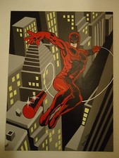 ORIGINAL HUGE 40'' X 30'' PAINTING '' DAREDEVIL '' BY COMIC ARTIST JAMES CHEN picture