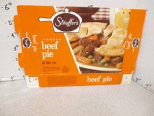STOUFFER'S 1960s BEEF PIE vintage frozen food box TV dinner picture