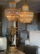 HOLLYWOOD REGENCY     Only  TABLE LAMP  TONS OF CRYSTALS picture