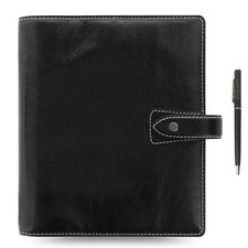 Filofax Malden A5 Black Leather Organizer Agenda Calendar Weekly Planner 2026 picture