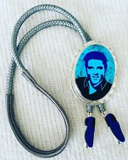 Native American Navajo Calvin Desson Elvis Presley Blue Suede Shoes Bolo Tie picture