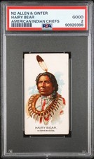 1888 N2 ALLEN & GINTER AMERICAN INDIAN CHIEFS HAIRY BEAR PSA 2 picture