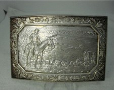 Rare Sterling Silver Belt Buckle rothschild mint zurich  187g picture