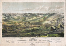 1863 Proof State of Bachelder's Iconic View of the Battle of Gettysburg picture