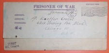 RARE WWII NAMED LETTER OF CAPTURED GERMAN SOLDIER INTERNED AT FT. DEVENS MA CAMP picture