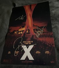 Brittany Snow signed X poster photo TI West cast x3 Martin Henderson  picture