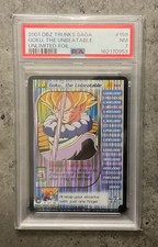 Score 2001 DBZ Trunks Saga Goku, the Unbeatable #159 Unlimited-Foil PSA 7 picture