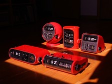 Flip Clock Vintage Restored Factory Performance Warranty Toshiba Elac Grand Red picture