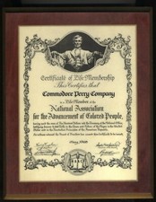 NAACP Commodore Perry life member plaque 1968 AFRICAN AMERICAN 8.5x10.5 picture
