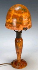 ORIGINAL FRENCH Daum Nancy Cameo Glass Lamp C.1900 picture