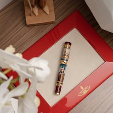 Ancora Medici Limited Edition Rollerball Pen 18K Gold Trim Italian Acrylic LE 5 picture