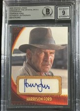 2008 INDIANA JONES TOPPS KOTCS Harrison Ford AUTOGRAPH AUTO CARD BGS 9 picture