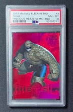 2013 Marvel Fleer Retro Thing Red PMG PSA 8 Marvel Precious Metal Gems /100 picture