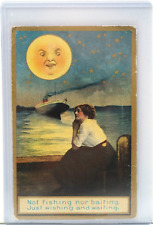 Rare 1911 Nov 3 Pre Voyage Titanic Antique Postcard - A Starry Night - picture
