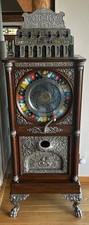 Caille Big Six Upright Slot Machine 1904 25 cent coin nice Original machine picture