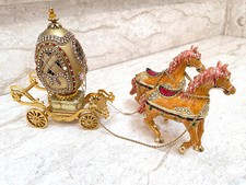OneofAKind1989 ANTIQUE Imperial Faberge Egg style 3ct Diamond Solitaire Necklace picture