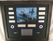 World War 1 U.S Fighter Aces Autograph Framed Display [10] Prominent Pilots picture