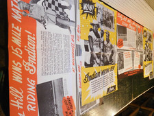 5 RARE 1950's Era Red Bobby Hill/Yellow Wrecking Crew Indian Motorcycle Posters picture
