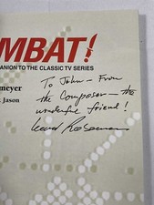 East Of Eden COMBAT A VIEWER'S COMPANION LEONARD ROSENMAN hand signed book picture