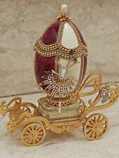 Luxury Mothers day gift Mom wife Faberge trinket box Music 24k GOLD Natural egg picture