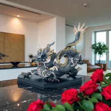 Lladro Great Dragon Sculpture. Golden Lustre and Blue. Limited Edition 01001934 picture